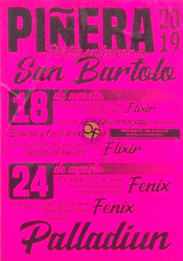 Fiestas de San Bartolo 2019 en Piñera