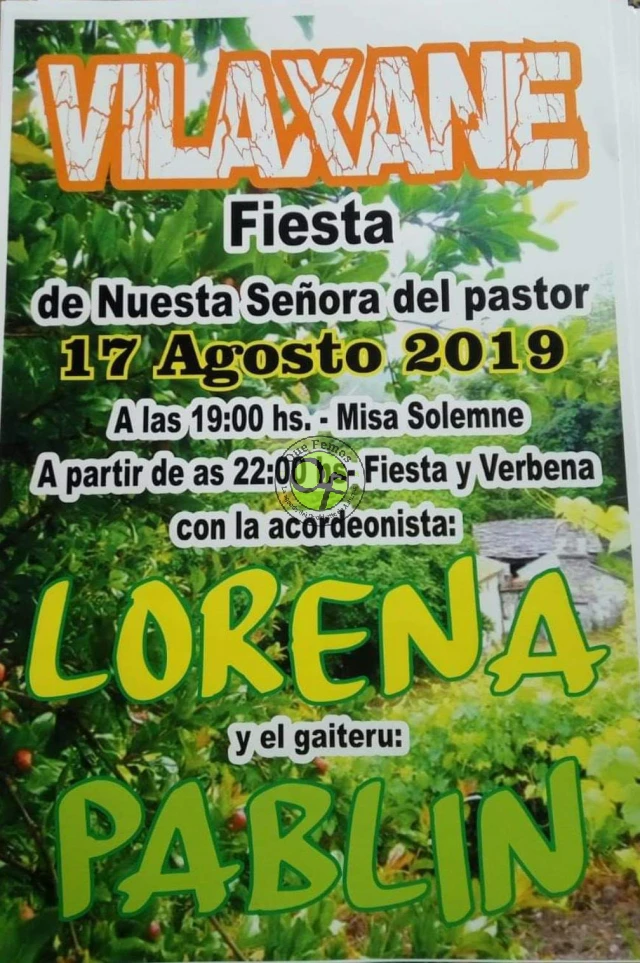 Fiesta de Nuestra Señora del Pastor 2019 en Vilaxane