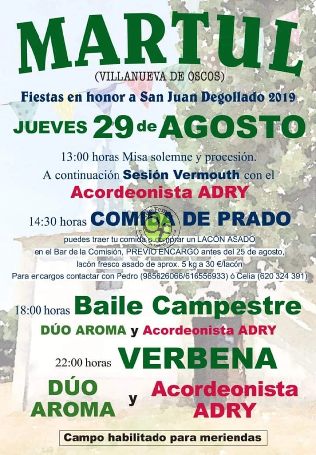 Fiestas de San Juan Degollado 2019 en Martul