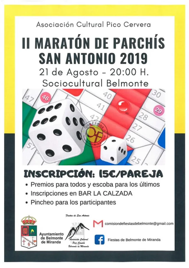 II Maratón de Parchís San Antonio 2019 en Belmonte