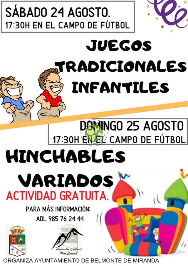 Juegos tradicionales infantiles e hinchables en Belmonte