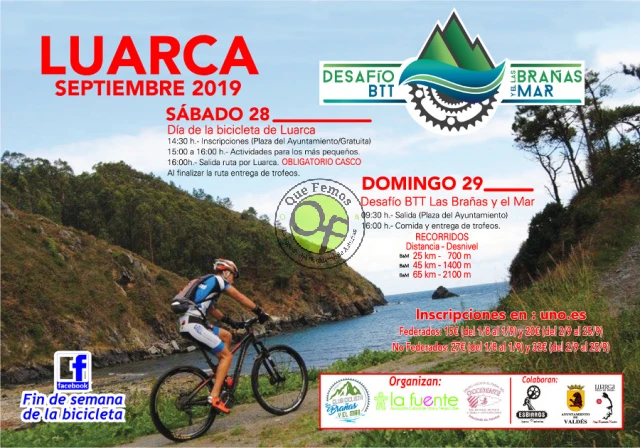 VI Desafío BTT Las Brañas y el Mar 2019 y Día de la Bicicleta en Luarca