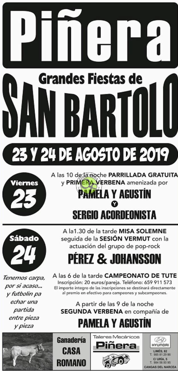 Fiestas de San Bartolo 2019 en Piñera (Cangas del Narcea)