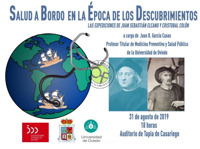 Conferencia en Tapia “Salud a bordo en la época de los descubrimientos, las expediciones de Juan Sebastián y Cristóbal Colón”