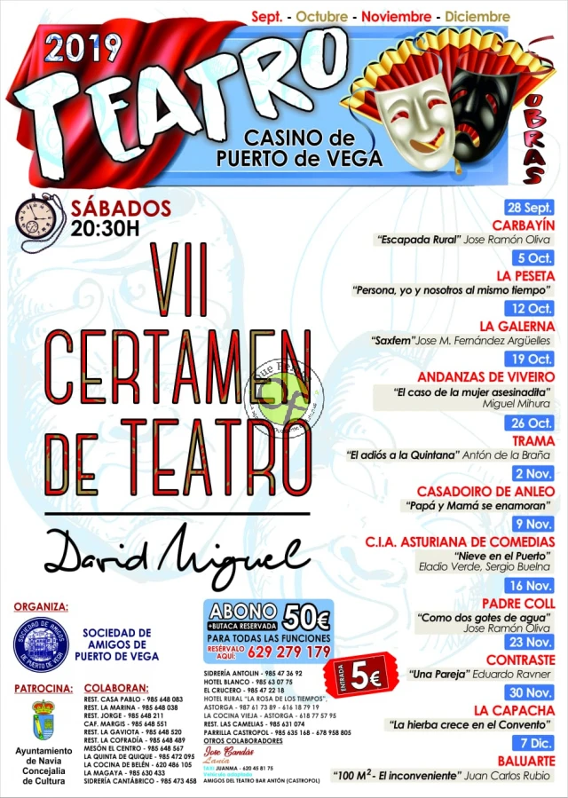VII Certamen de Teatro David Miguel en Puerto de Vega 2019