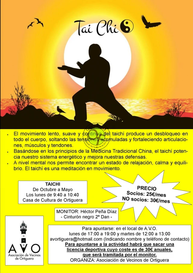 Curso de Tai Chi en Ortiguera: octubre 2019-mayo 2020