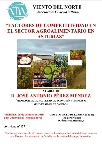 Luarca acoge una conferencia sobre el sector agroalimentario en Asturias