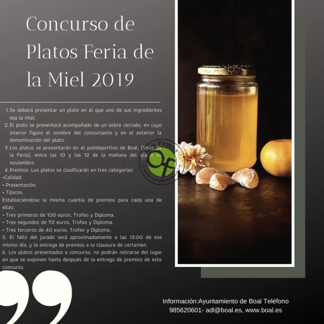Concurso de Platos Feria de la Miel 2019 en Boal