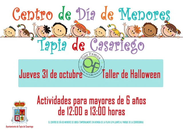 Taller de Halloween en el Centro de Menores de Tapia