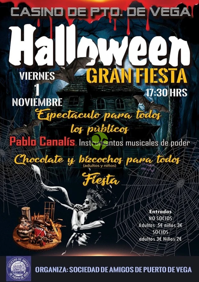 Gran Fiesta de Halloween en el Casino de Puerto de Vega