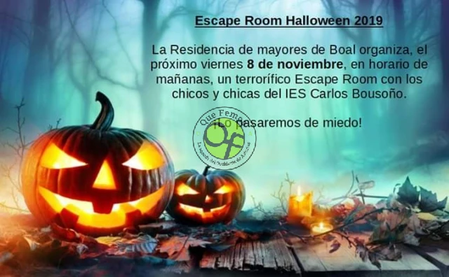 Escape Room Halloween en la Residencia de Mayores de Boal