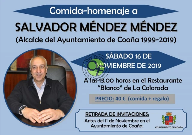 Coaña rinde homenaje a Salvador Méndez con una comida