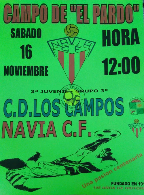 El Navia C.F. recibe al C.D. Los Campos
