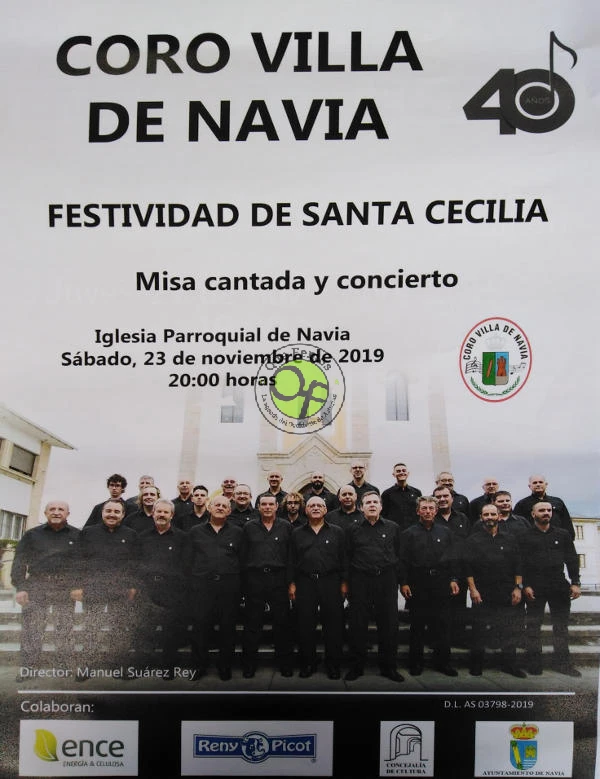 El Coro Villa de Navia ofrece el concierto de Santa Cecilia 2019