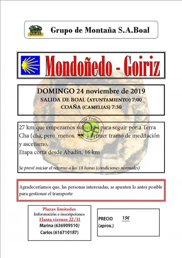 Grupo de Montaña Sociedad Amigos de Boal: Mondoñedo-Goiriz