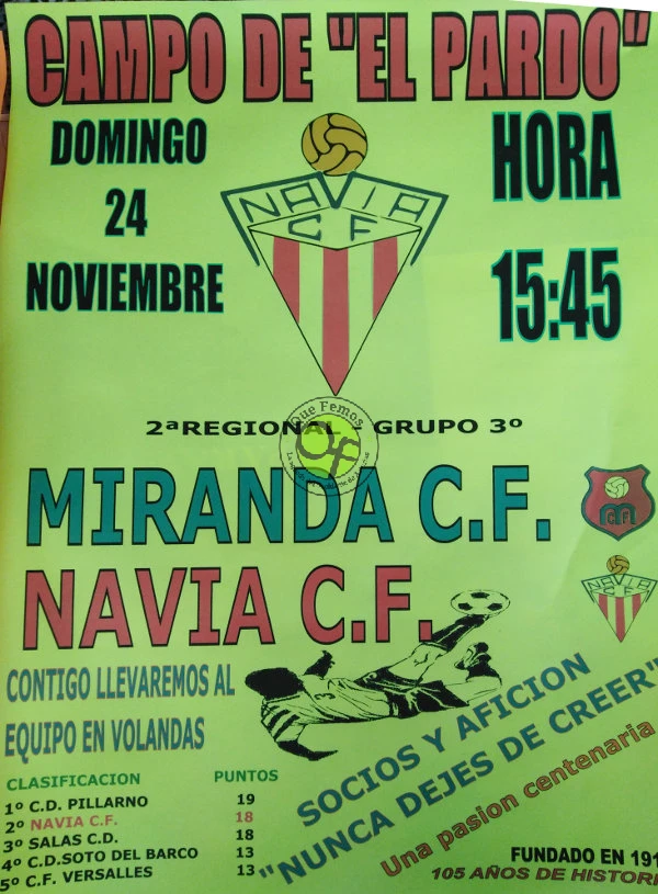 Navia C.F. vs Miranda C.F.
