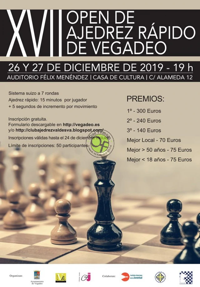 XVII Open de Ajedrez Rápido de Vegadeo 2019