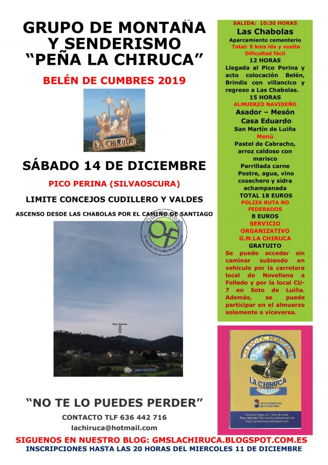 Belén de Cumbres 2019 del grupo La Chiruca de Cudillero
