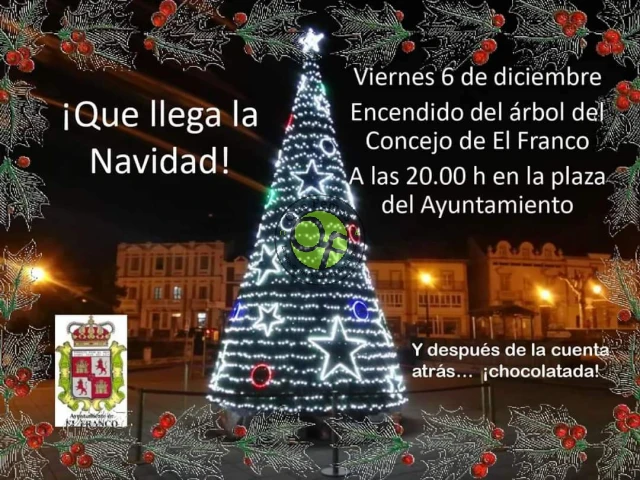 Encendido del árbol de Navidad del concejo de El Franco