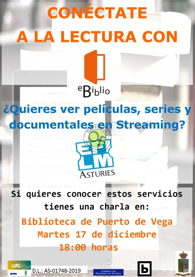 La Biblioteca de Puerto de Vega acoge una charla informativa sobre E-biblio y E-Film Asturias