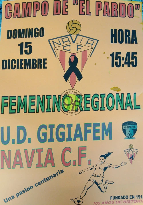 El Femenino Regional se juega en Navia: U.D.Gigiafem vs Navia C.F.