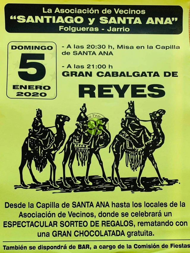 Cabalgata de los Reyes Magos 2020 en Folgueiras y Jarrio
