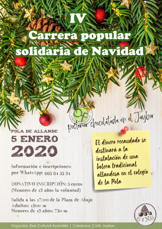 IV Carrera popular solidaria de Navidá 2020 en La Puela de Ayande