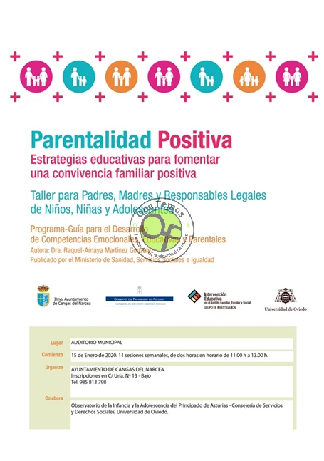 Taller de parentalidad positiva en Cangas: estrategias para fomentar una convivencia familiar positiva