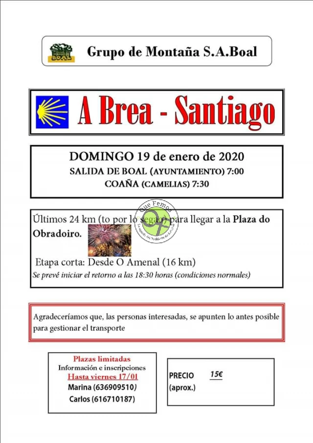 Grupo de Montaña Sociedad Amigos de Boal: A Brea-Santiago