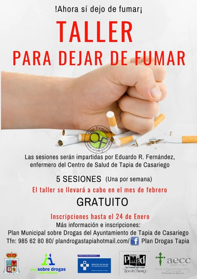 Taller para dejar de fumar en Tapia de Casariego
