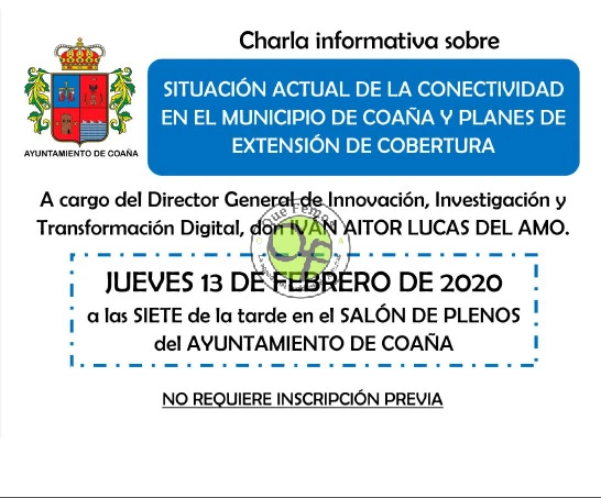 Charla informativa sobre conectividad a internet en el municipio de Coaña