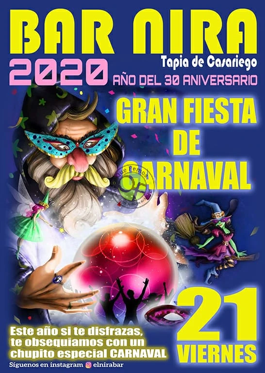 Fiesta de Carnaval en el Bar Nira de Tapia