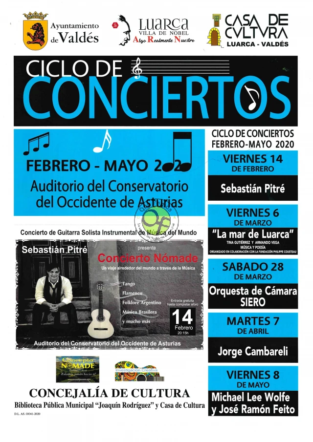 Ciclo de conciertos en el Conservatorio del Occidente de Luarca (CANCELADO)