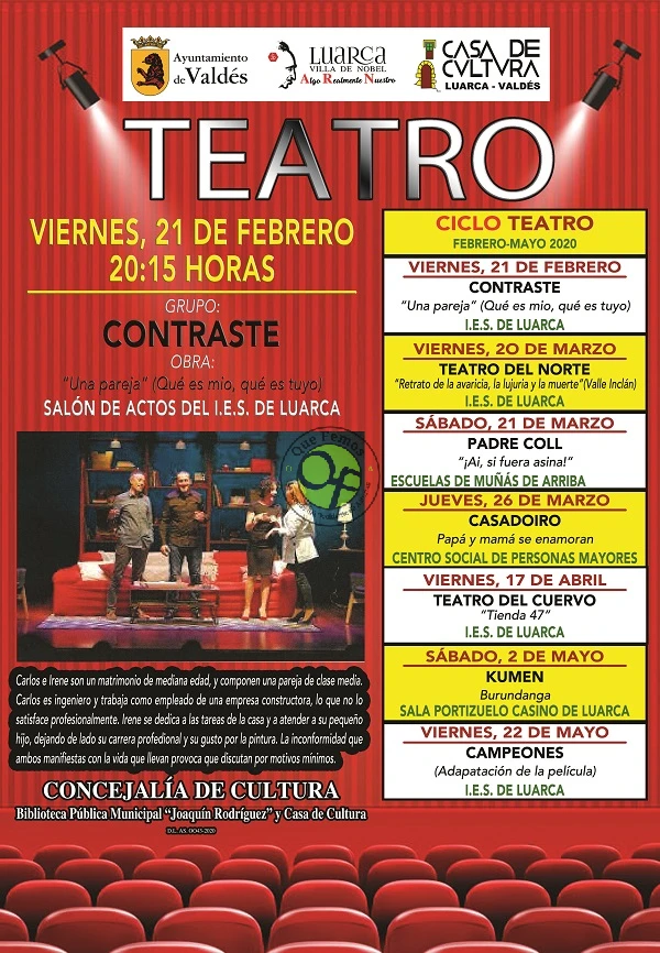 Ciclo de Teatro 2020 en Luarca (CANCELADO)