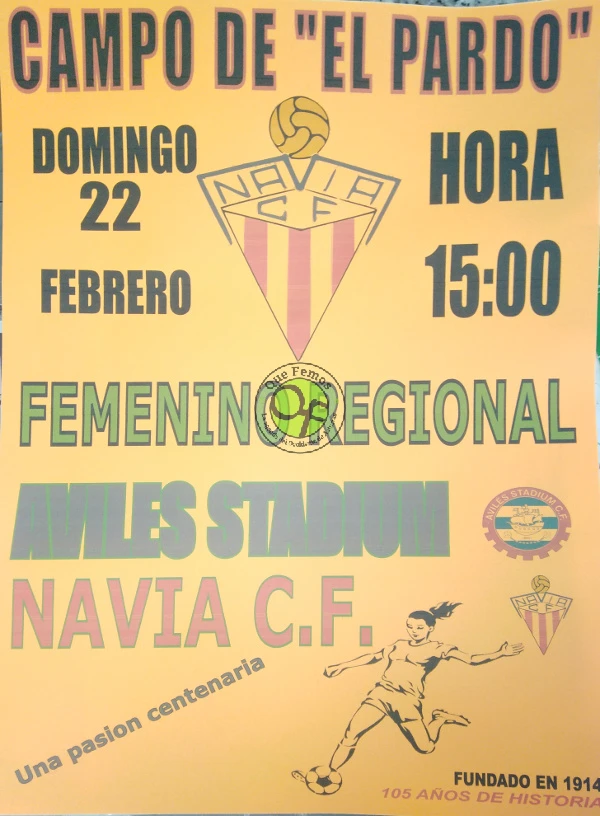Navia C.F. vs Avilés Stadium, un nuevo encuentro del Femenino Regional en Navia
