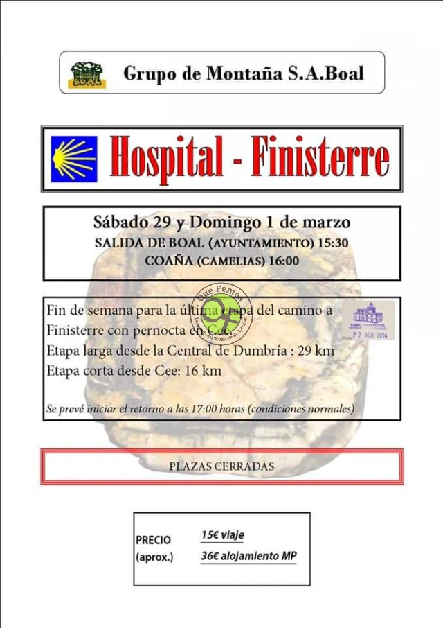 Grupo de Montaña Sociedad Amigos de Boal: Hospital-Finisterre