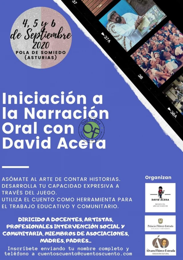 David Acera organiza un curso de Narración Oral en Pola de Somiedo