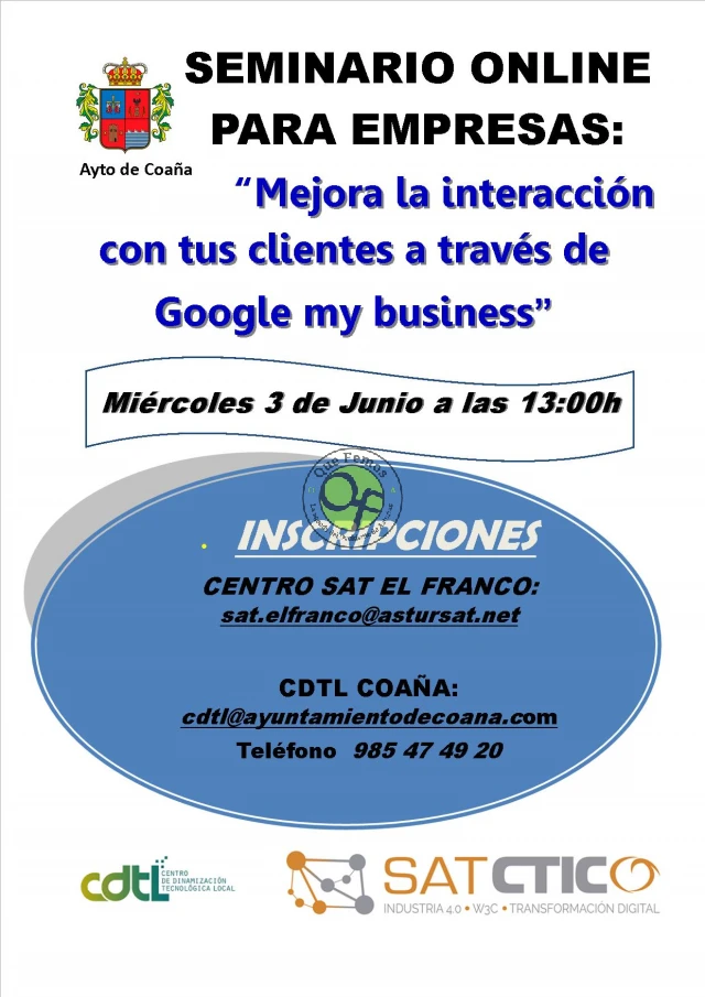 Formación virtual para empresas en el CDTL de Coaña: Google By Business