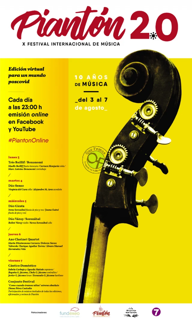 X Festival Internacional de Música de Piantón 2020