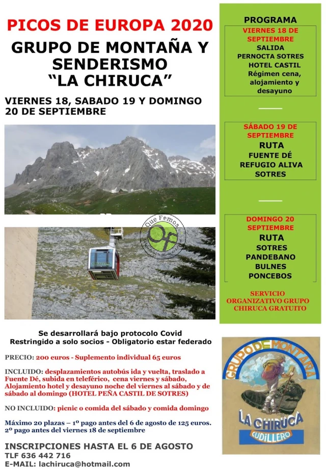 Grupo de Montaña La Chiruca: Picos de Europa 2020