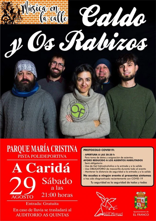 Caldo y Os Rabizos en concierto en A Caridá