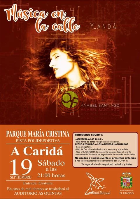 Anabel Santiago en concierto en A Caridá