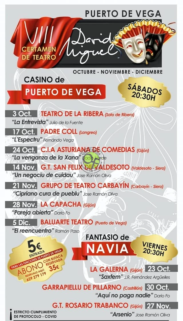 VIII Certamen de Teatro David Miguel 2020 en Puerto de Vega y Navia