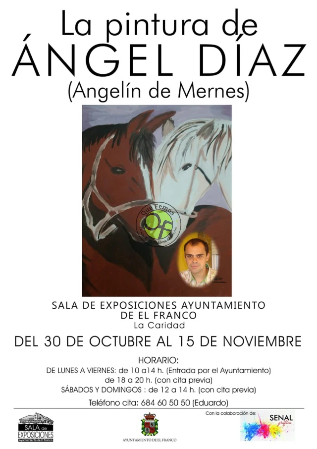 En A Caridá se expone la pintura de Ángel Díaz (Angelín de Mernes)
