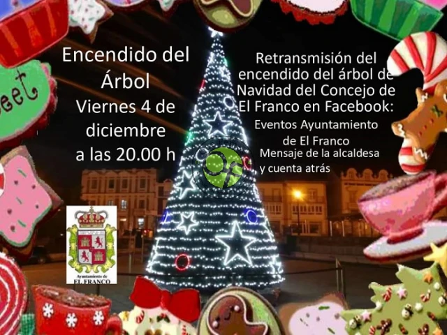 El Franco enciende su precioso árbol de Navidad el próximo viernes