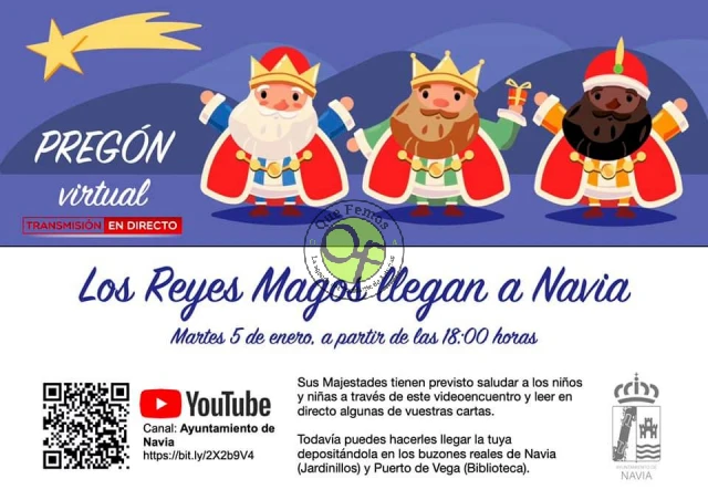 Los Reyes Magos llegan a Navia este 2021 por Youtube