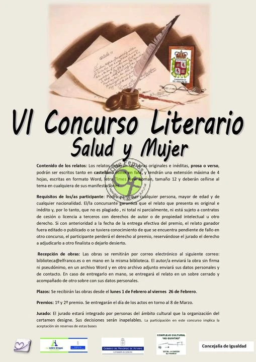 VI Concurso Literario Salud y Mujer de El Franco 2021