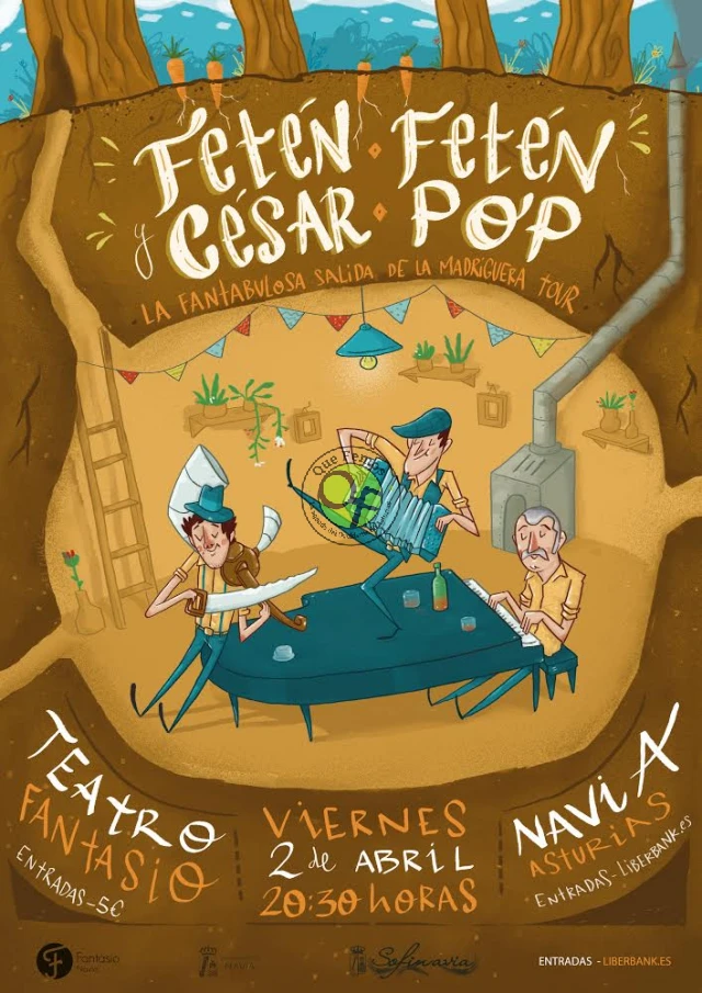 Concierto de Fetén Fetén y Cesar Pop en Navia