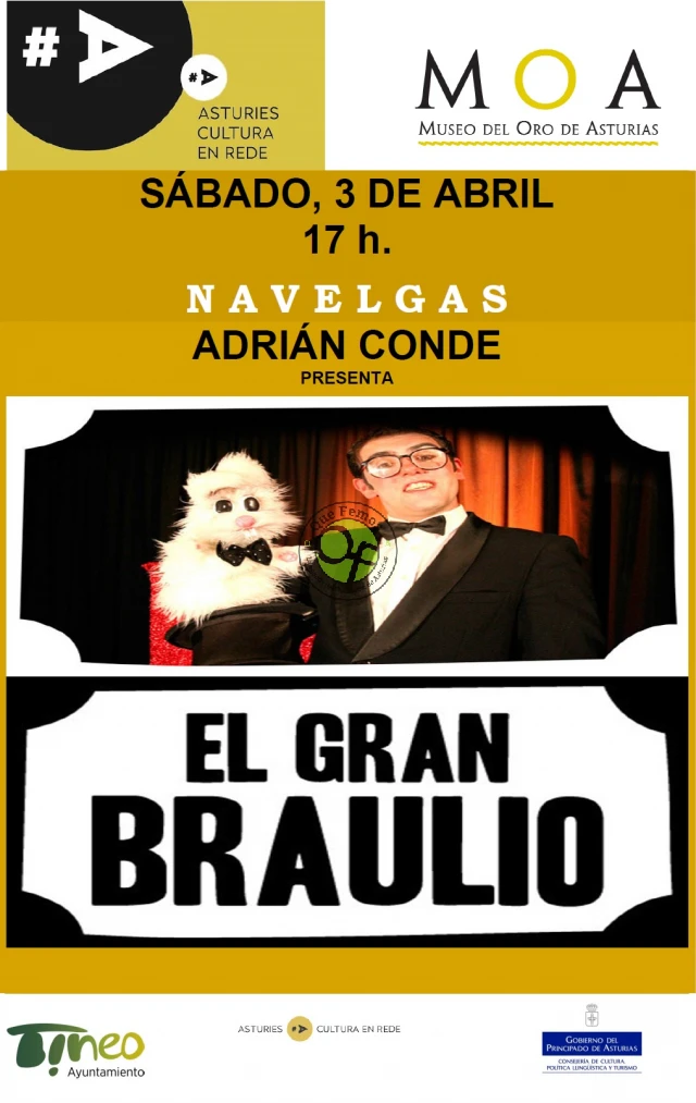 Adrián Conde presenta su espectáculo  “El Gran Braulio” en Navelgas