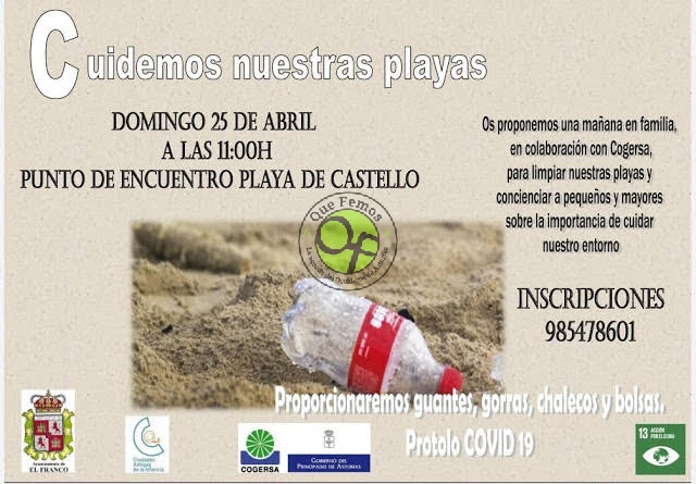 Nueva limpieza de playas en El Franco